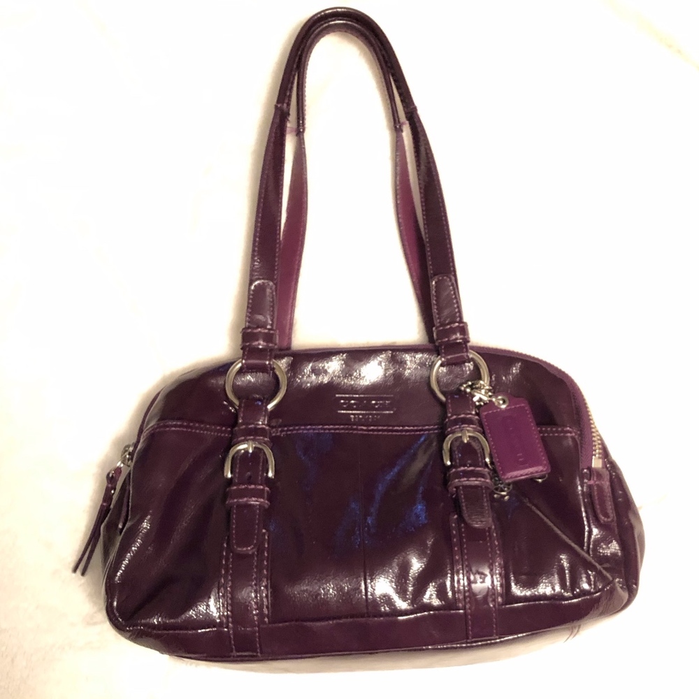 Authentic Coach Soho Purple Patent Leather Satchel